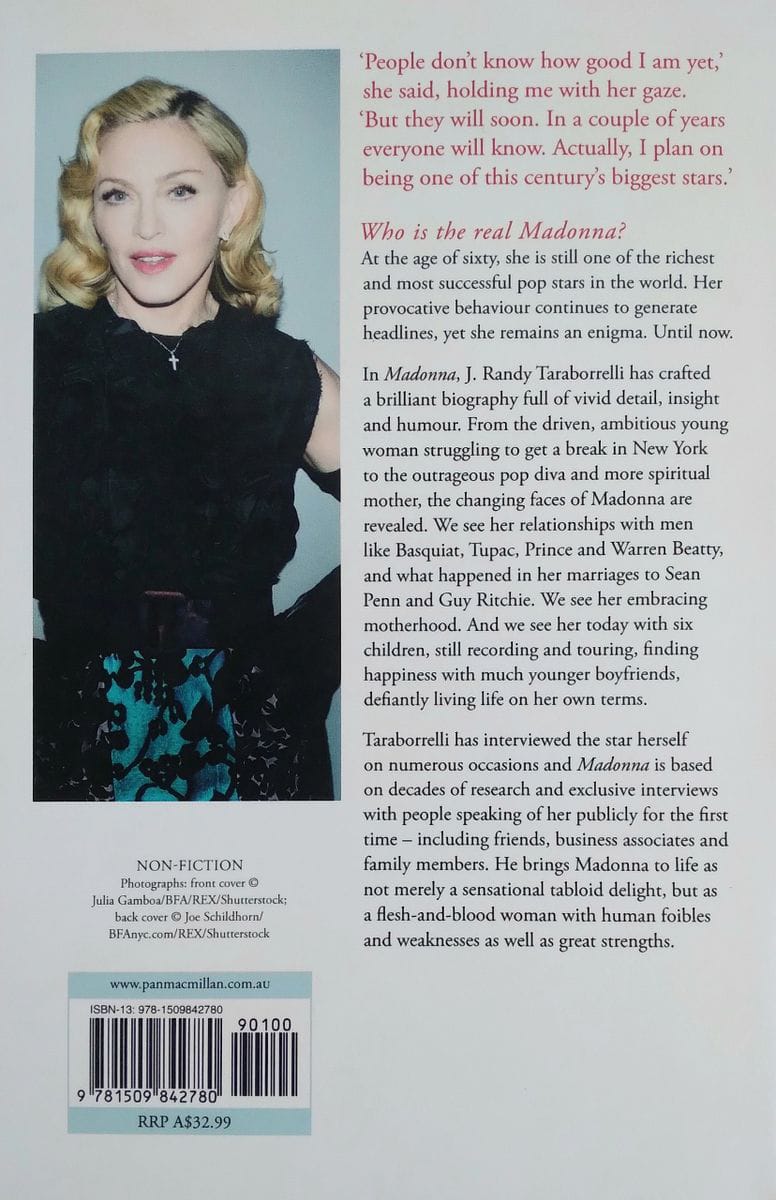 Madonna An Intimate Biography by J. Randy Taraborrelli